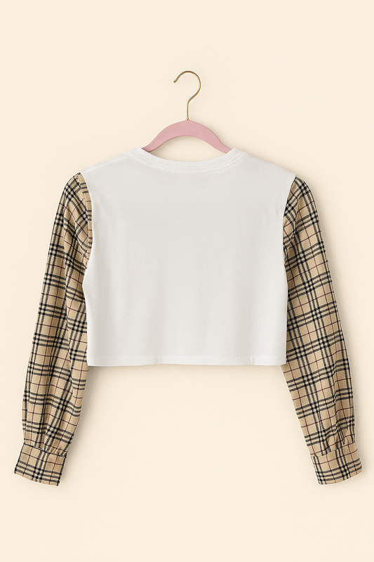 CROP TOP MANGA LARGA